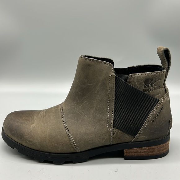 SOREL Emelie Waterproof Chelsea Boots Quarry Gray NL2671-053  Size US 6 - Picture 6 of 10